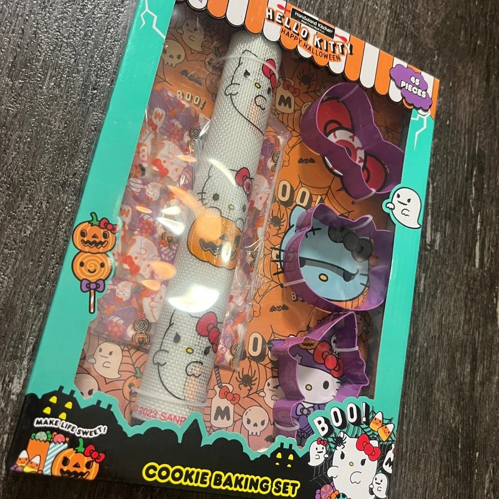 Retired Hello‎ Kitty Halloween Cookie Baking Set 45 Pc Handstand Kitchen Sanrio